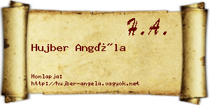 Hujber Angéla névjegykártya
